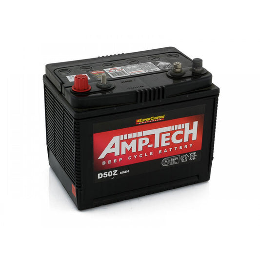 12V Deep Cycle Lead Acid Battery 80Ah | AMP-TECH Caravan & Motorhome Batteries
