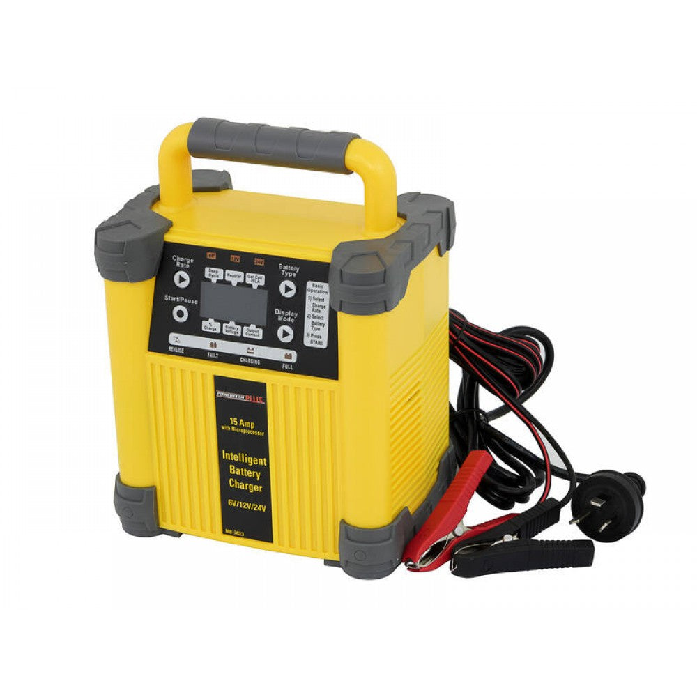 Intelligent Mutli-Function Battery Charger | 6V / 12V / 24V 15A | POWERTECH PLUS