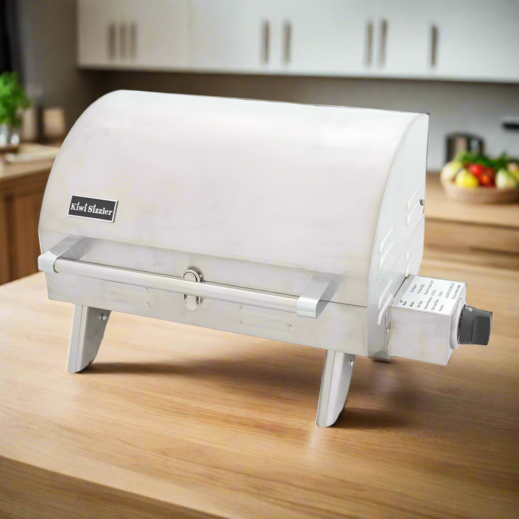 Marine Grade Hooded BBQ, Stainless Steel Barbeque - Gas Barbecue Hot Plate Grill