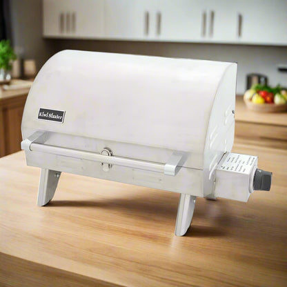 Marine Grade Hooded BBQ, Stainless Steel Barbeque - Gas Barbecue Hot Plate Grill