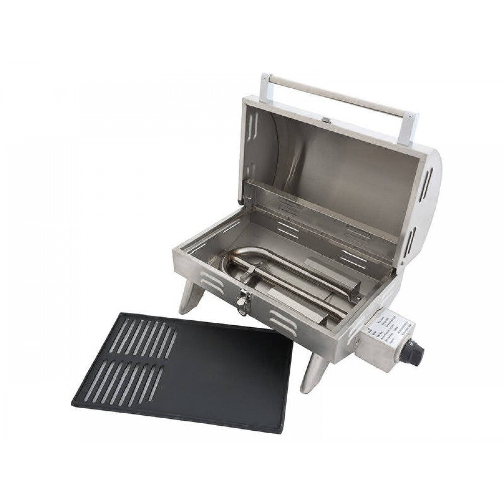 Marine Grade Hooded BBQ, Stainless Steel Barbeque - Gas Barbecue Hot Plate Grill