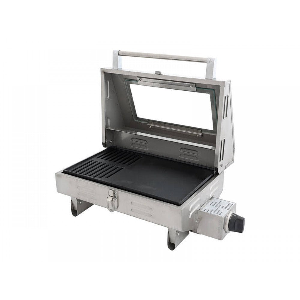 Hooded BBQ & Window, Stainless Steel Barbeque - Gas Barbecue Grill