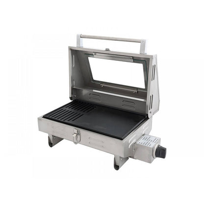 Hooded BBQ & Window, Stainless Steel Barbeque - Gas Barbecue Grill