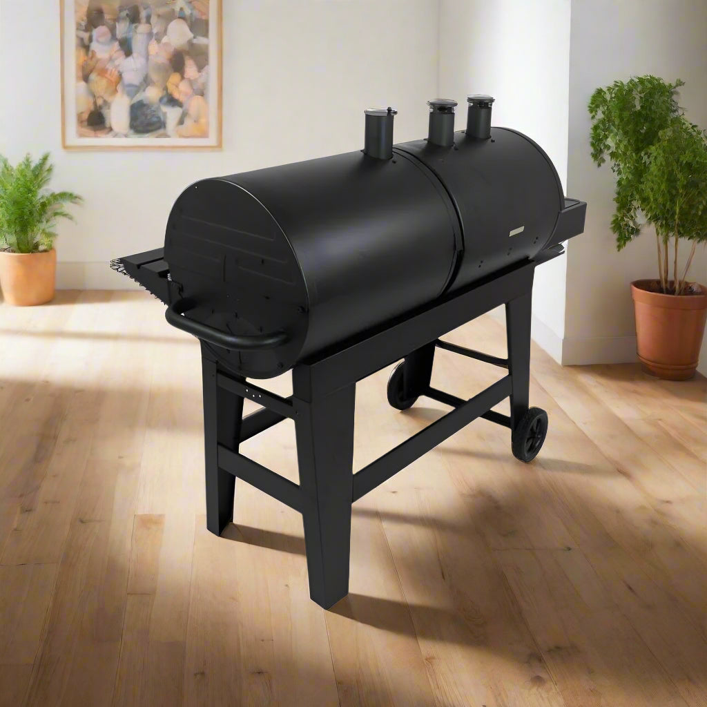 Char-Griller 3 Burner Gas / Dual Charcoal BBQ - Barrel Barbeque - Barbecue Grill