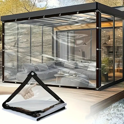 All-season transparent PVC privacy screen 200x300cm