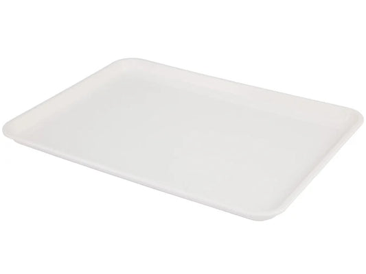 38cm x 28cm Plastic Drinks Serving Tray - White