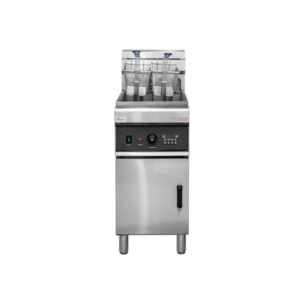 28L Commercial Single Vat Deep Fryer with 2 Fry Baskets - 415V / 18kW