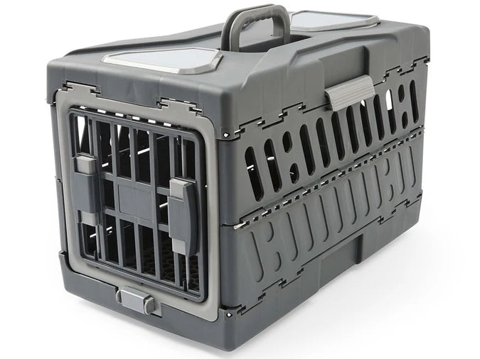 Collapsible Plastic Pet Carrier 55cm x 32cm x 36cmH