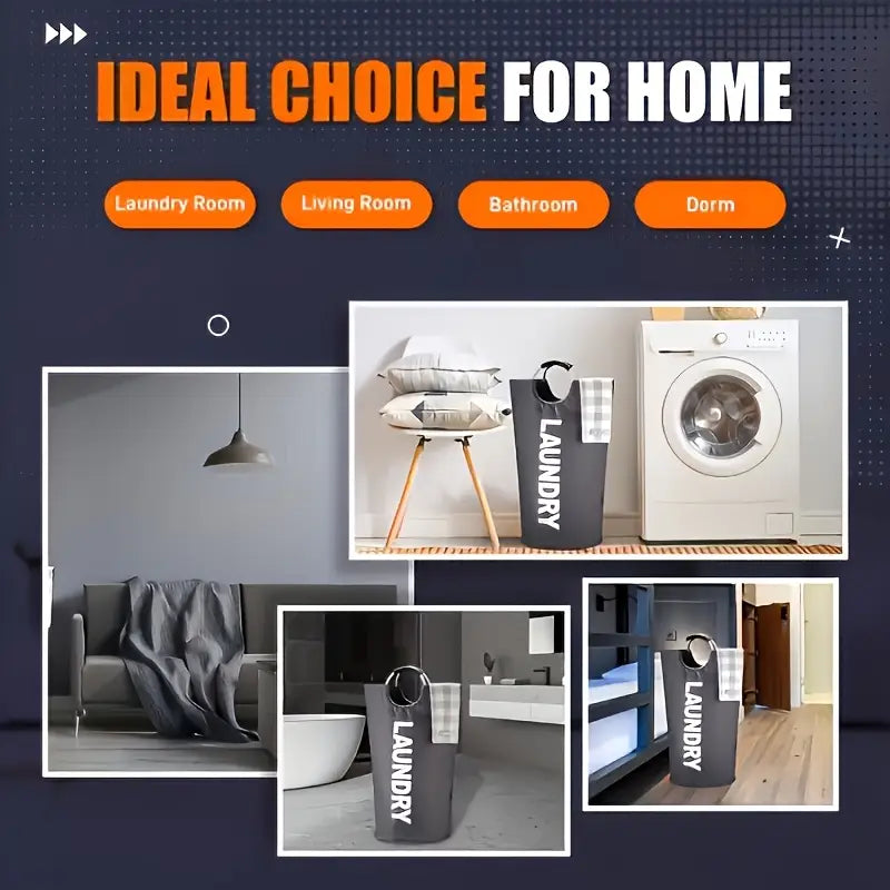 1pc Large Laundry Basket Black