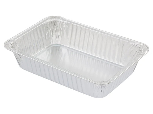 10 Pack Small Kiwi BBQ Foil Tray Containers - 1100ml - 21.5cm x 15cm x 4.5cm
