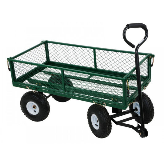 90L Garden Caged Platform Trolley Cart - 200kg Load