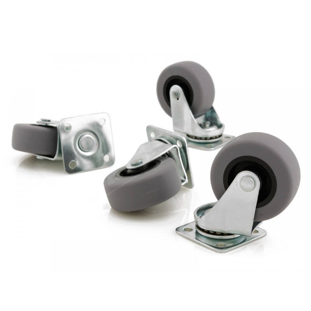 Castor Wheel Set Swivel Plate 4Pce 50mm