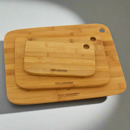Bamboo Chopping Board Set Long Grain 3pc PEER SORENSEN