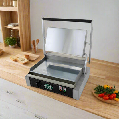 Single Panini Press 2.1kW - Commercial Toasted Sandwich Maker - Flat Top Grill