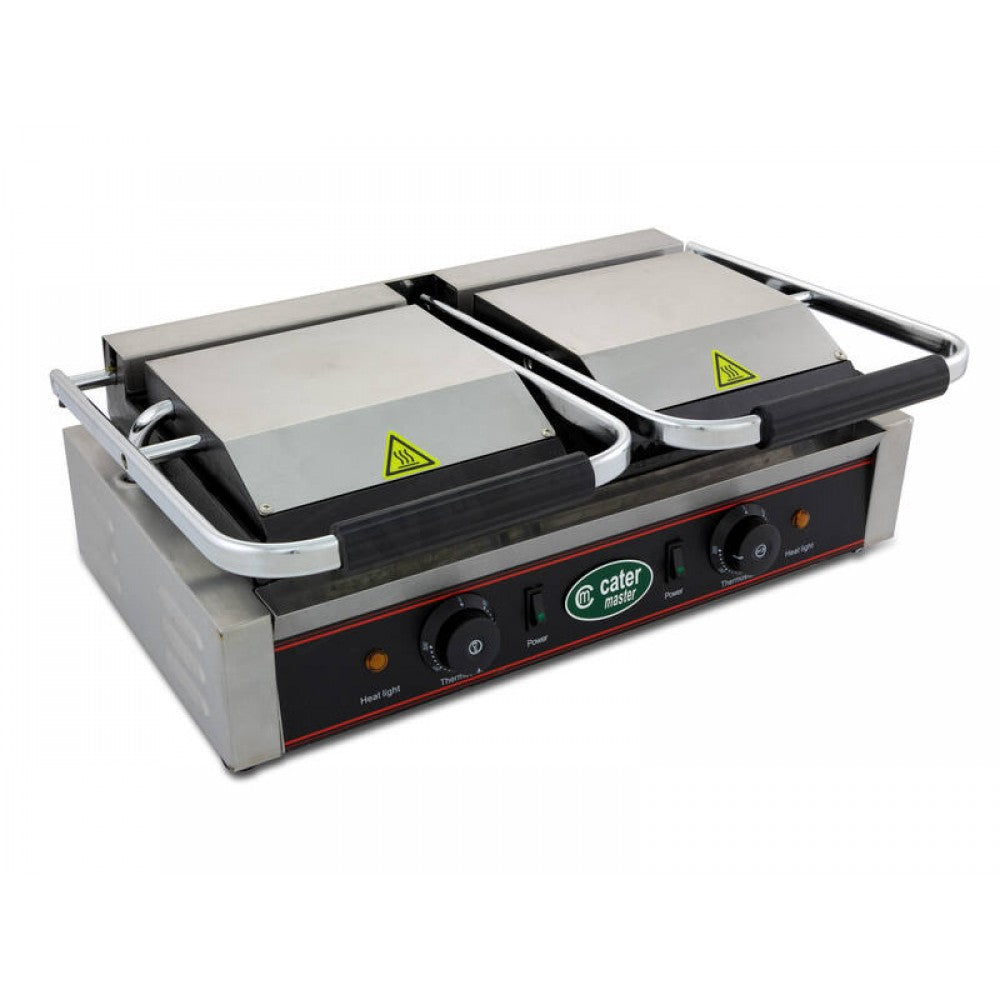 Double Panini Press 3.6kW - Commercial Toasted Sandwich Maker - Griddle Grill