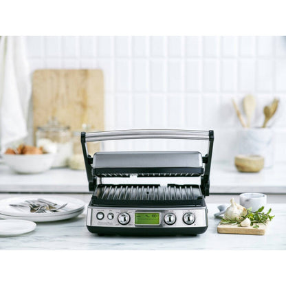 Panini Press Contact Grill & Waffle Plates - 1800W - Stainless Steel