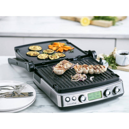 Panini Press Contact Grill & Waffle Plates - 1800W - Stainless Steel