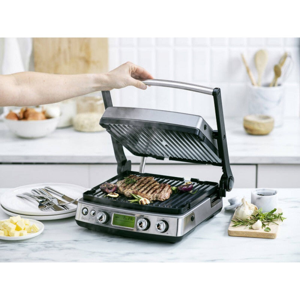 Panini Press Contact Grill & Waffle Plates - 1800W - Stainless Steel