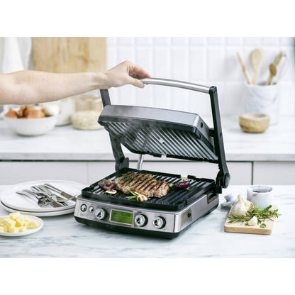 Panini Press Contact Grill & Waffle Plates - 1800W - Stainless Steel