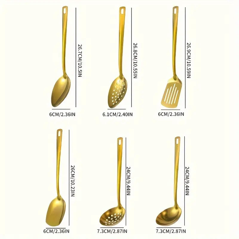 Set Of 6pcs Stainless Steel Kitchen Utensils