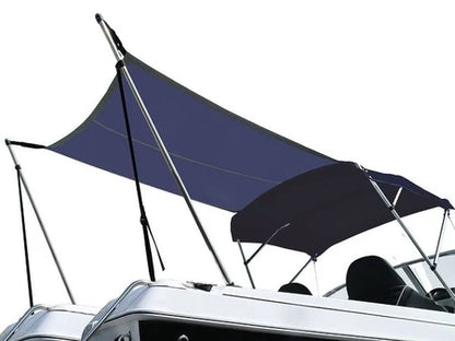 Bimini Top Sun Shade Extension Kit 1.7m x 2.1m Alloy Poles & Airflow Boat Shade