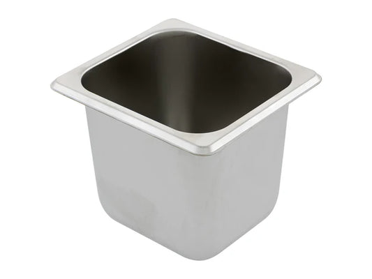 1/6 Gastronorm Steam Pan 150mm Stainless Steel Dish