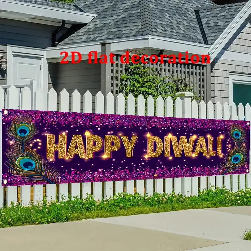 2D Flat, 1pc Indian Diwali Banner NO 2