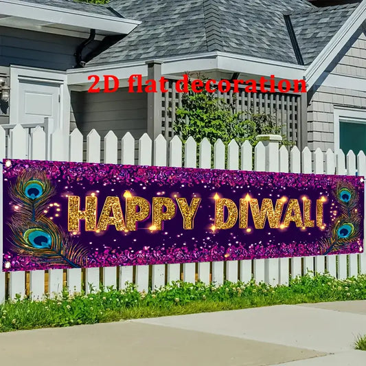 2D Flat, 1pc Indian Diwali Banner NO 2