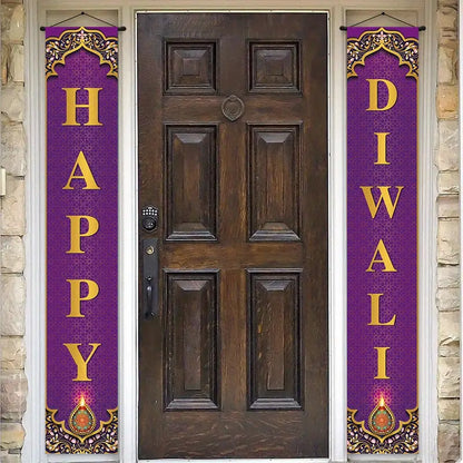 A pair of Diwali Celebration Door Banners NO 27