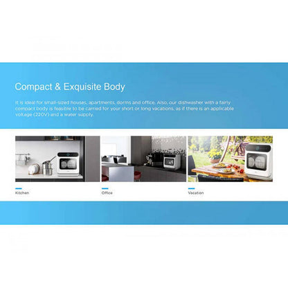 Mini Dishwasher | 5L Tank / Portable / No Install | MIDEA Benchtop Dishwashers