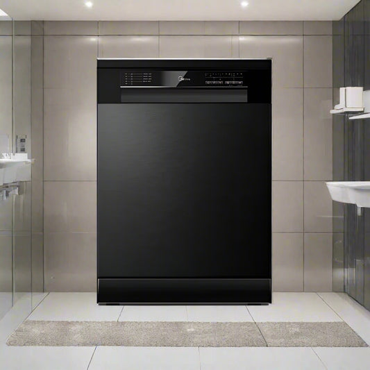 14 Place Dishwasher - Smart Home WIFI - 8 Programs - Black Steel MIDEA
