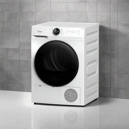 9kg Heat Pump Tumble Dryer - 16 Programs - Smart Control - White MIDEA