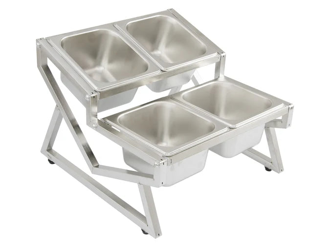 Expanding Stainless Steel Steam Pan Holder Frame Rack