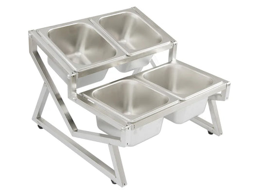 Expanding Stainless Steel Steam Pan Holder Frame Rack