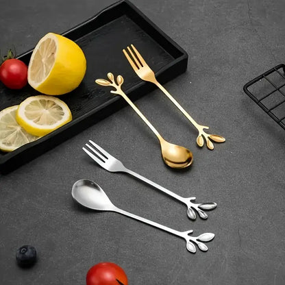 40pcs Gold / Stainless Steel Spoon and Fork