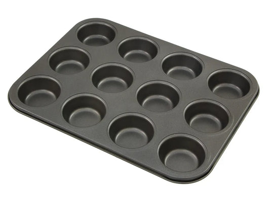 12 Cup Muffin Pan 35cm x 27cm Non-Stick Baking Tray