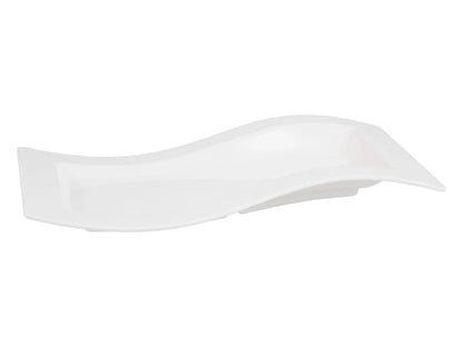 Rectangle Melamine Platter White - Wavy 38cm / 15"
