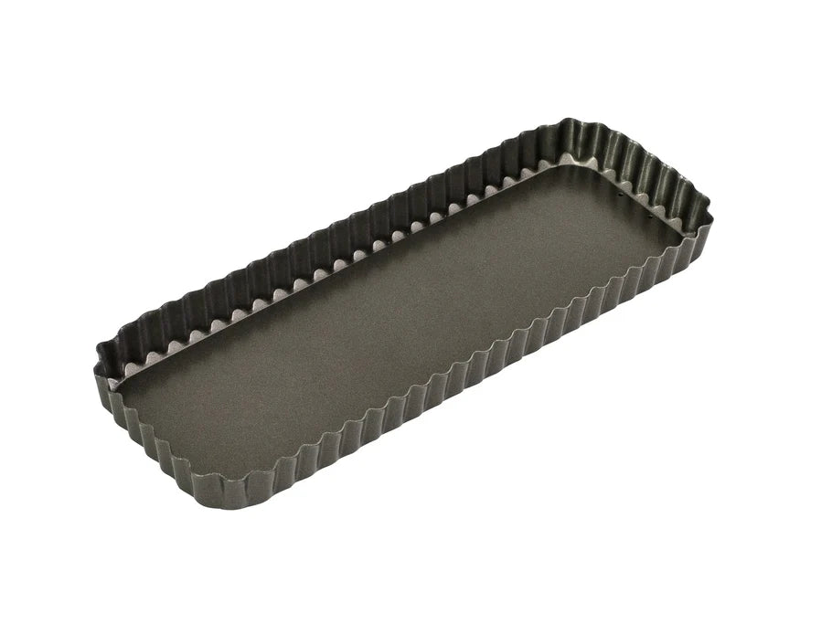Non-Stick Fluted Rectangular Flan Tin 36cm x 13cm BAKEMASTER