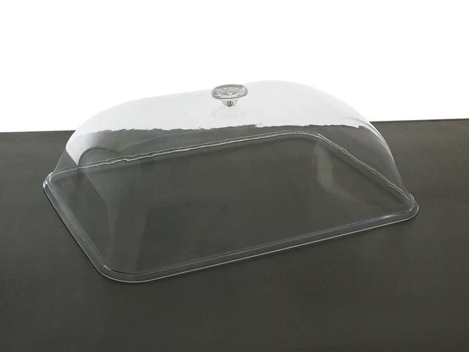 Small Serving Tray with Domed Food Cover Lid - Polycarbonate 46x36cm