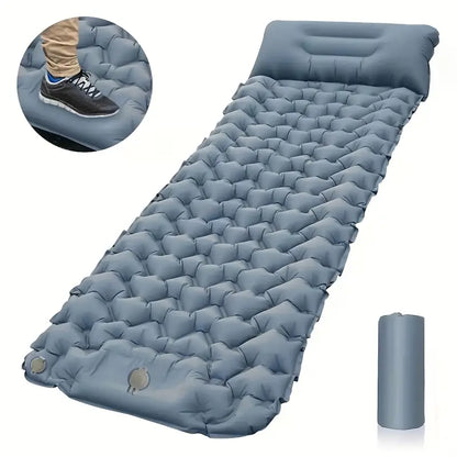 Ultra-Light Inflatable Camping Mattress with Built-In Pump & Carry Bag