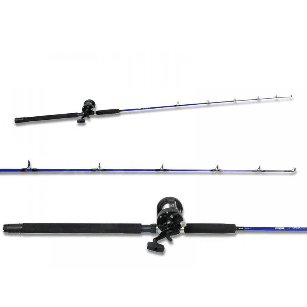 FISHTECH 6' Boat Rod & Reel Combo Set 25lb Nylon