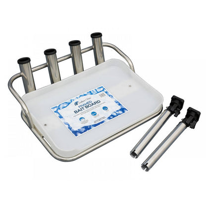 61cm Framed Fishing Bait Board + 4x Rod Holders + 2x Brackets | Boat Baitboards