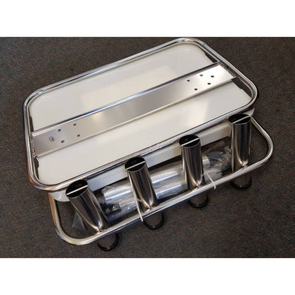61cm Framed Fishing Bait Board + 4x Rod Holders + 2x Brackets | Boat Baitboards