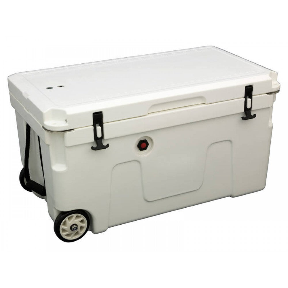 90L Chilly Bin Cooler Box + 2x Wheels, Heavy Duty Chillybin