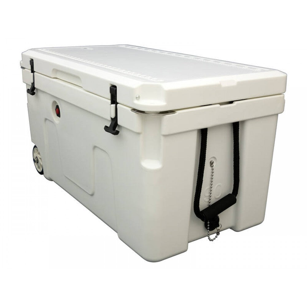 90L Chilly Bin Cooler Box + 2x Wheels, Heavy Duty Chillybin