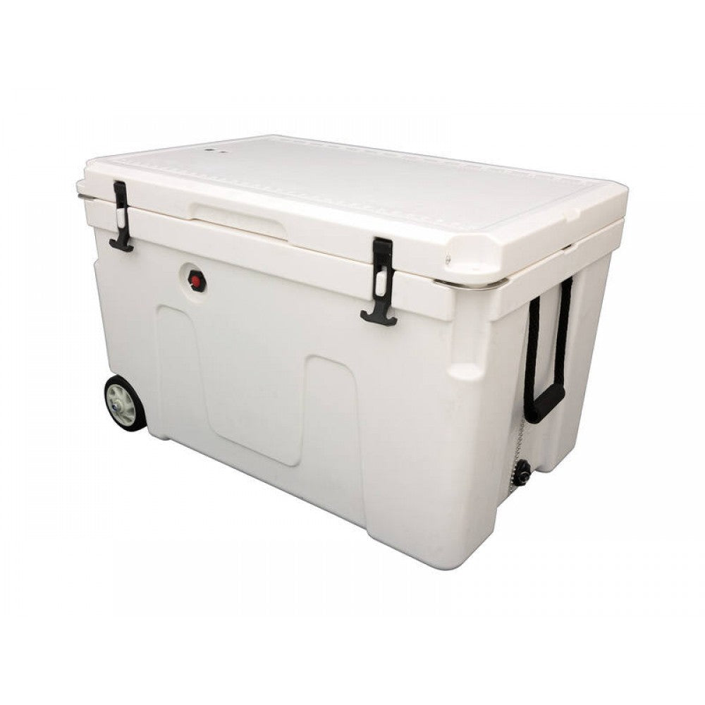 140L Chilly Bin Cooler Box + 2x Wheels, Heavy Duty Chillybin
