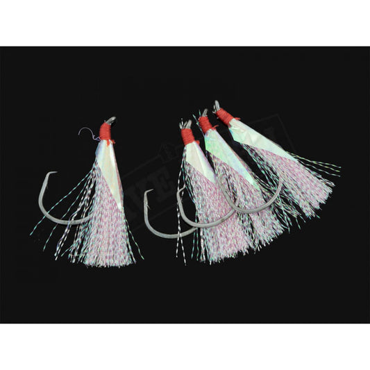 Fishing Flasher Hooks Size 6/0 4Pcs Pink
