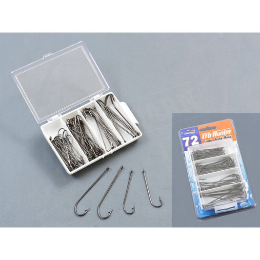Fishing Gear Long Shank Hook Set 72 pce