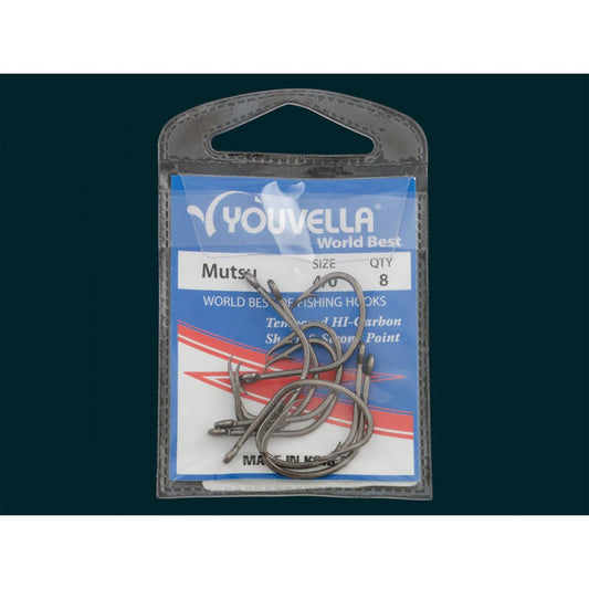 Mutsu Fishing Hooks - Size 4/0 - Pack of 8 - YOUVELLA