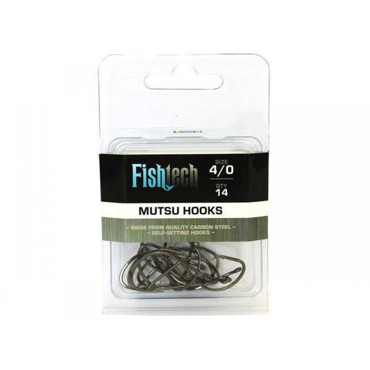 Mutsu Fishing Hooks - Size 4/0 - Pack of 14 - FISHTECH